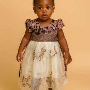 Ballerina Ankara Mix Girls Ball Gown