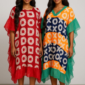 Butterfly Ankara Short Gown